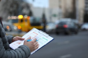 filling out police report after car accident