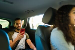 A rideshare passenger. Learn if you can file a claim after a rideshare accident