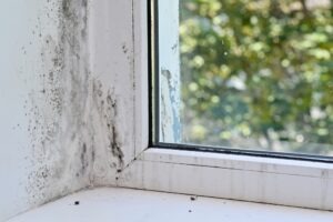 Can I sue for black mold exposure at work, more specifically, for the mold in the corner of this window?